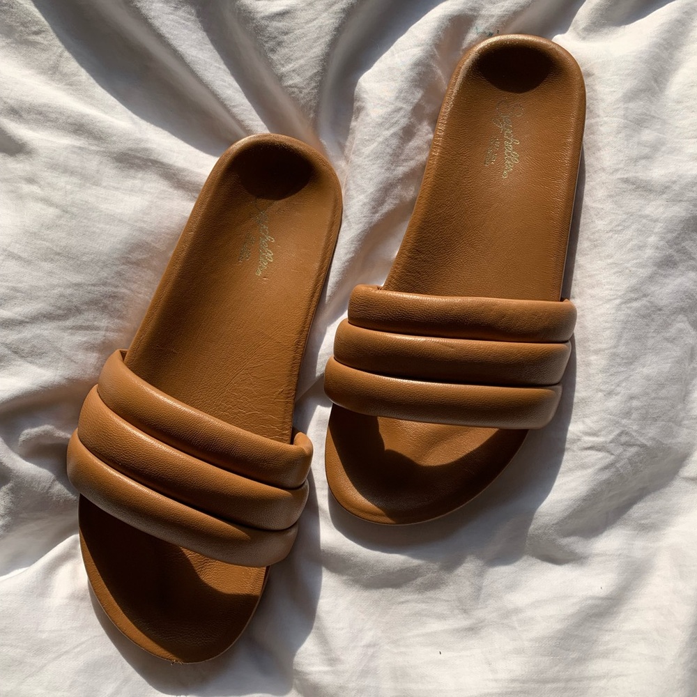 Seychelles Low Key Slide Sandal, Women’s Size 10M, Vacchetta Leather